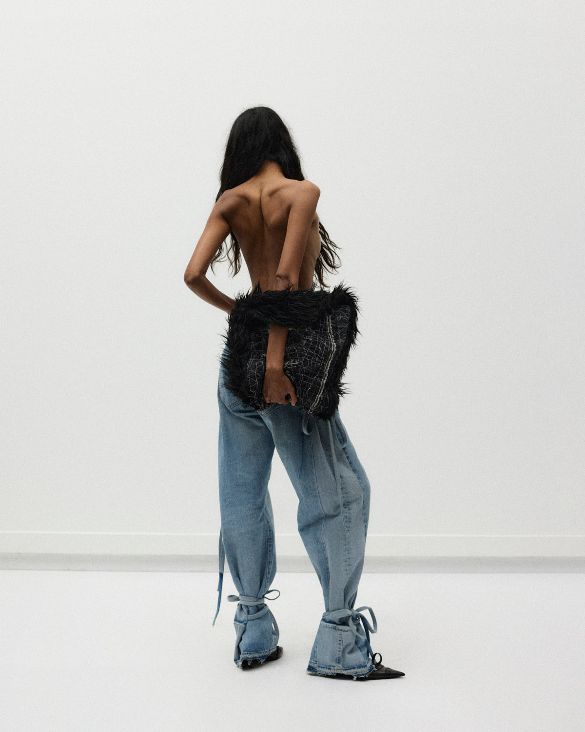 DENIM X FAUX BAG