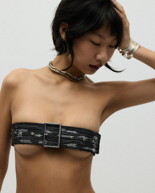 BLACK DENIM BELT